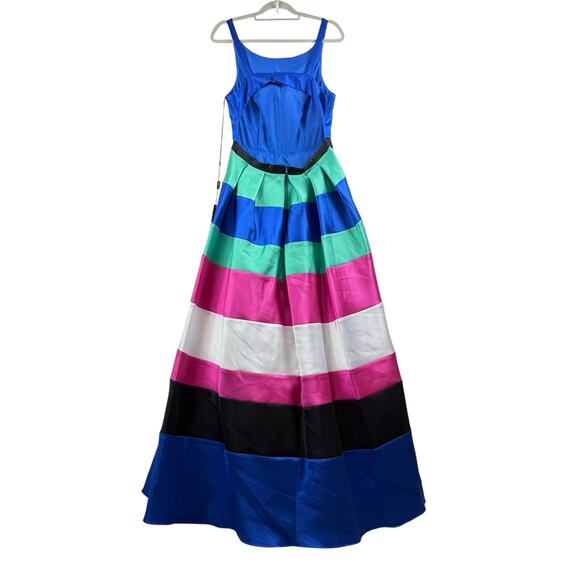 Nox Anabel New Colorblock Evening Gown Juniors XL Maxi Prom Homecoming Formal - Picture 9 of 16